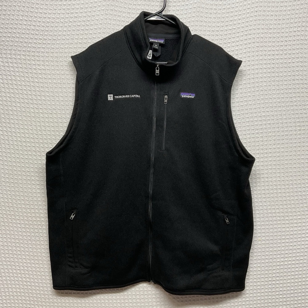 Patagonia Better Sweater Vest Men's 3XL Gray Zip Up Outdoor Hiking Custom Logo
